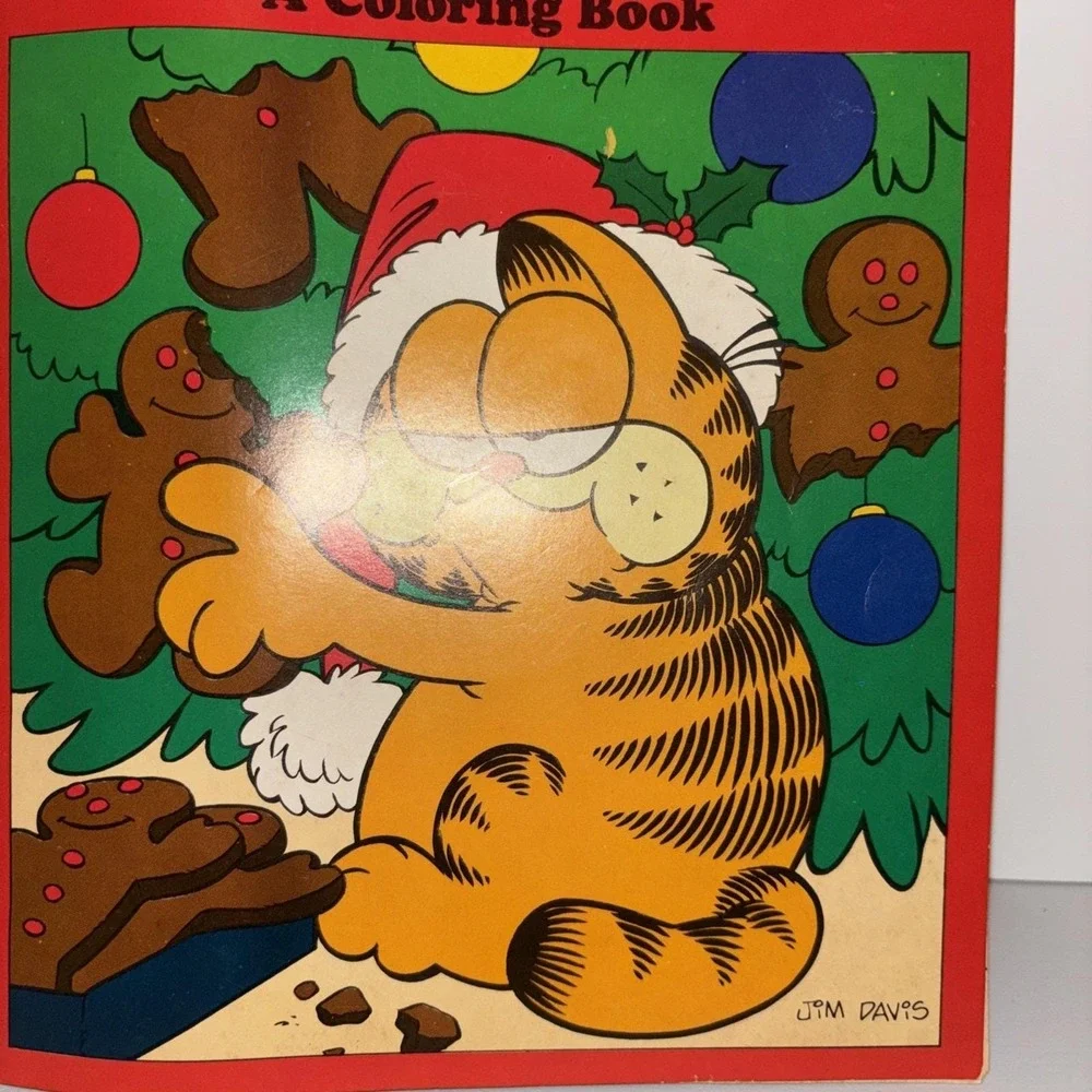 1984 Garfield Merry Christmas Coloring Book Jim Davis